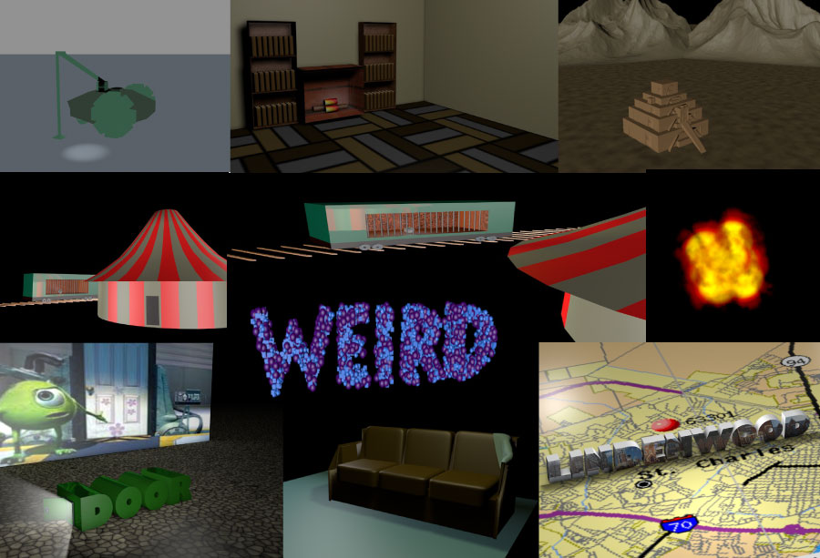 3d minesweeper, bkcase, ziggurat, circus tent, fire, map, etc